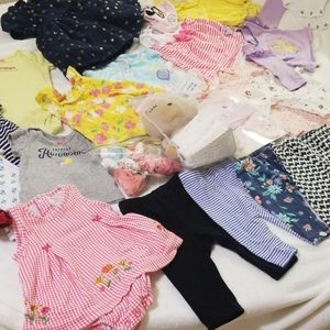 Bundle of name brand NB-3 months girl clothes